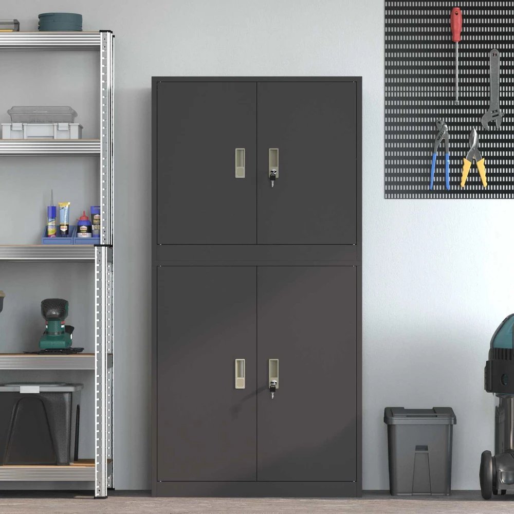 Oppbevaringsskap 2 vnt. Juoda 80 x 40 x 160 cm Plienas