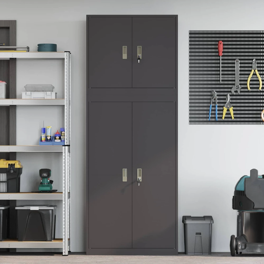 Oppbevaringsskap 2 vnt. Juoda 80 x 40 x 210 cm Plienas