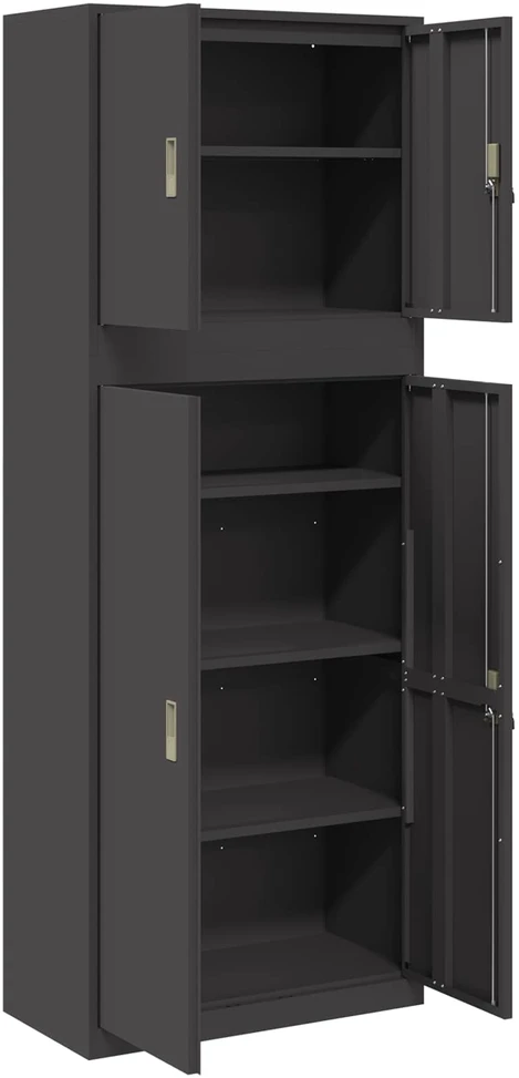 Oppbevaringsskap 2 vnt. Juoda 80 x 40 x 210 cm Plienas