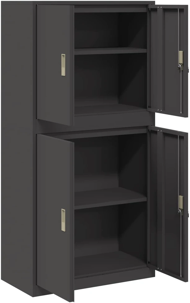 Oppbevaringsskap 2 vnt. Juoda 80 x 40 x 160 cm Plienas