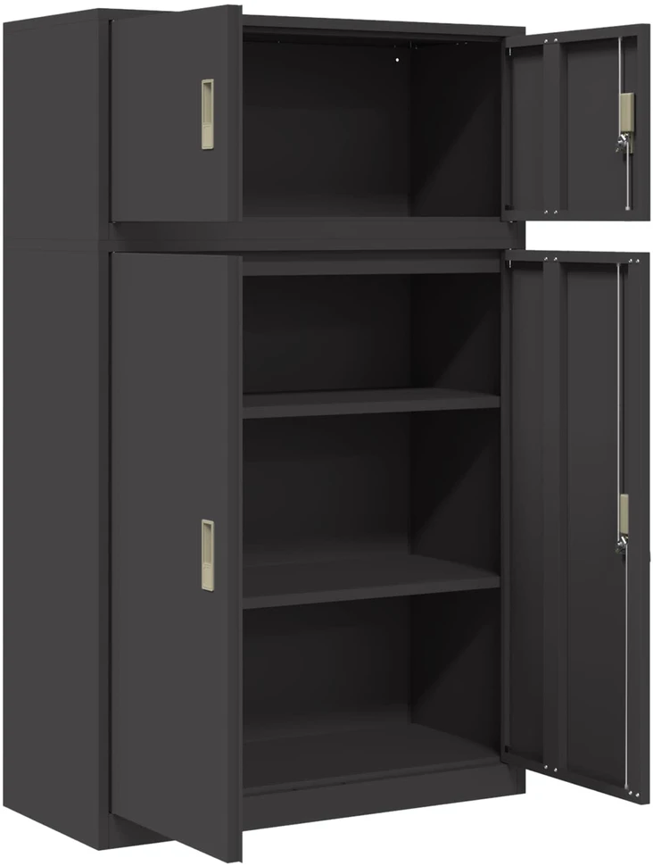 Oppbevaringsskap 2 vnt. Juodas 90 x 40 x 145 cm Plienas