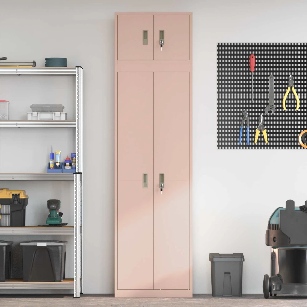 Oppbevaringsskap 2 vnt. Rožinė 60 x 40 x 220 cm Plienas