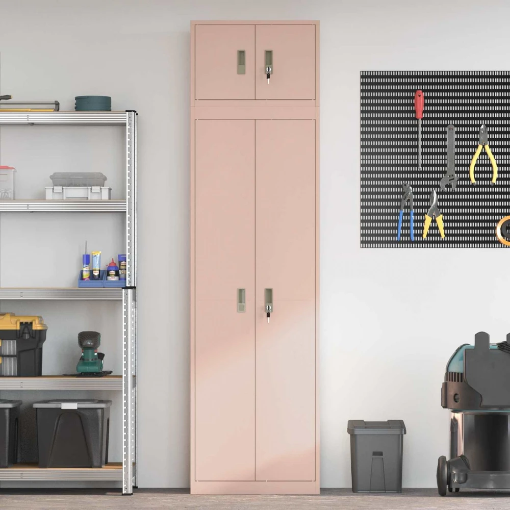 Oppbevaringsskap 2 vnt. Rožinė 60 x 40 x 220 cm Plienas