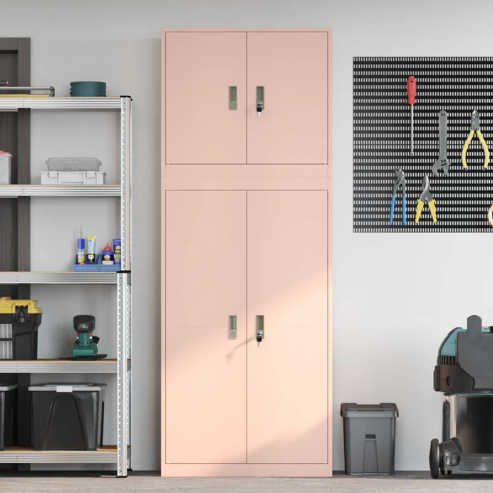 Oppbevaringsskap 2 vnt. Rožinė 80 x 40 x 210 cm Plienas