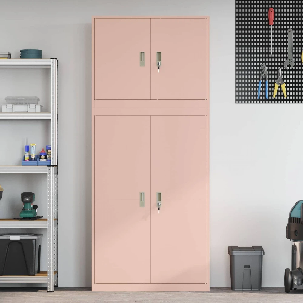 Oppbevaringsskap 2 vnt. Rožinė 90 x 40 x 210 cm Plienas