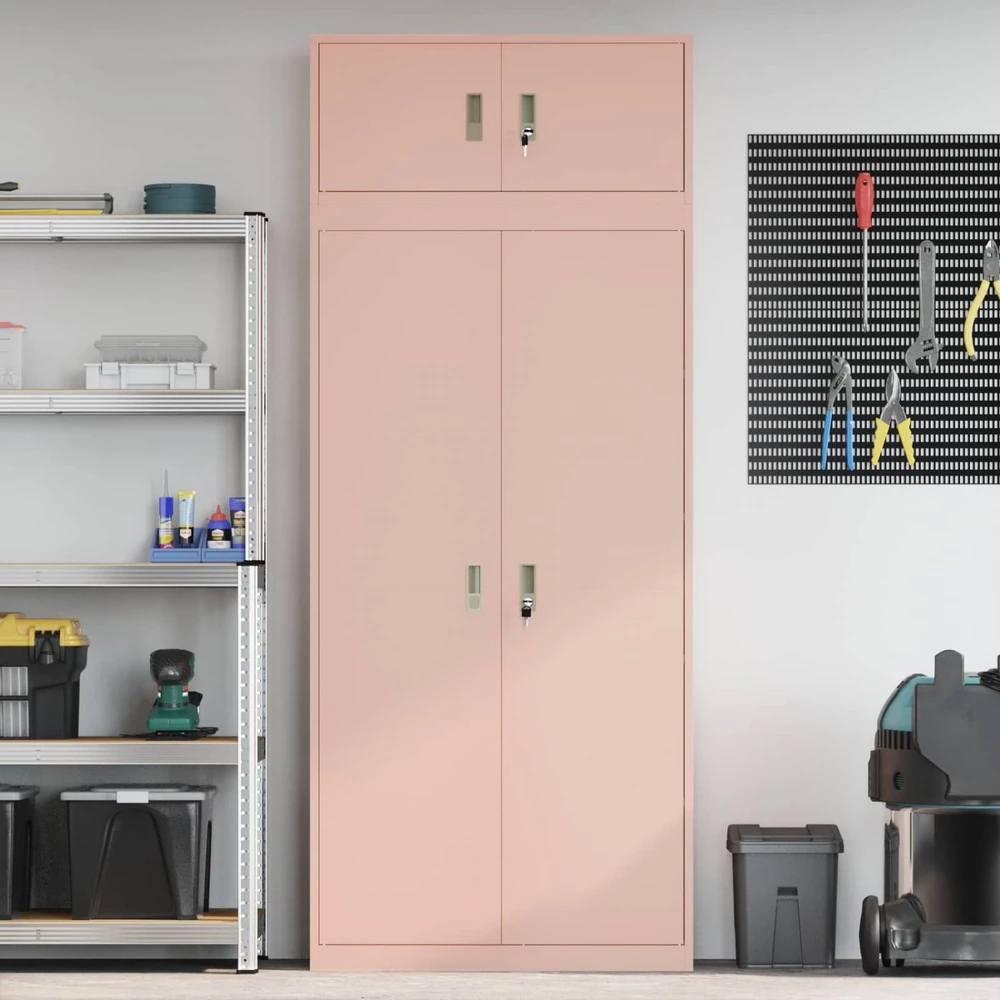Oppbevaringsskap 2 vnt. Rožinė 90 x 40 x 220 cm Plienas