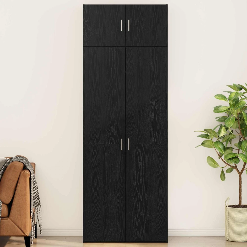 Oppbevaringsskap 3 vnt. Juodas ąžuolas 80 x 42,5 x 225 cm