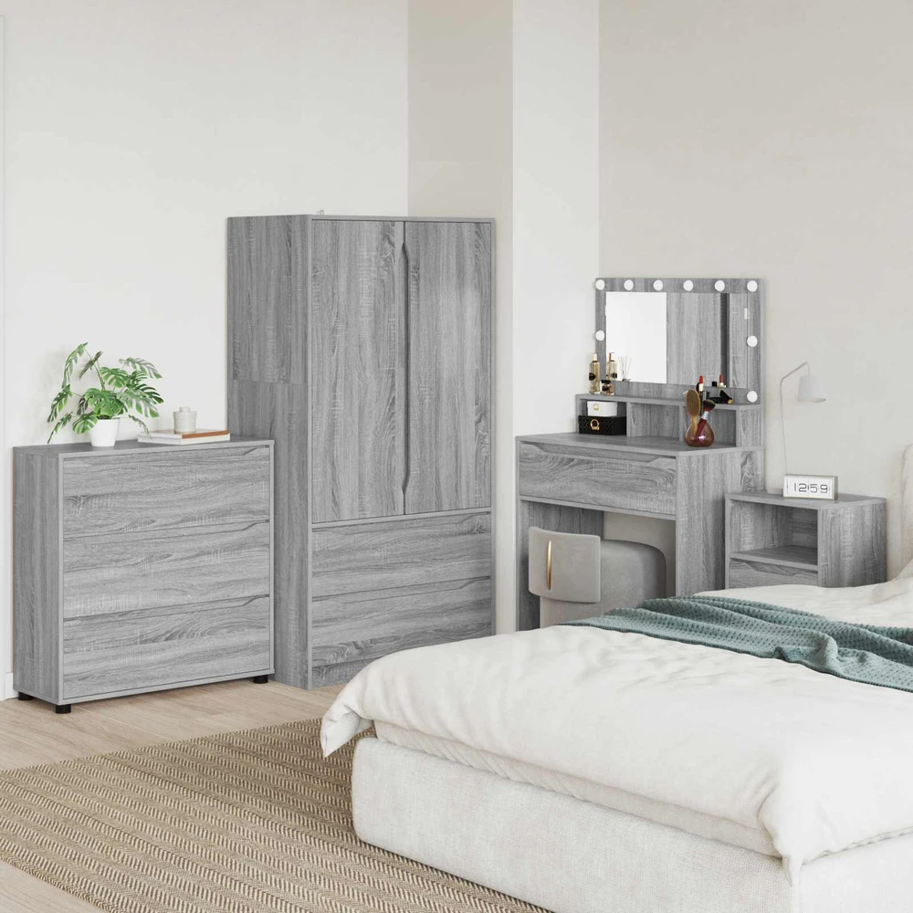 Oppbevaringsskap 80 x 31 x 81 cm Apdirbta mediena Pilkas Sonoma