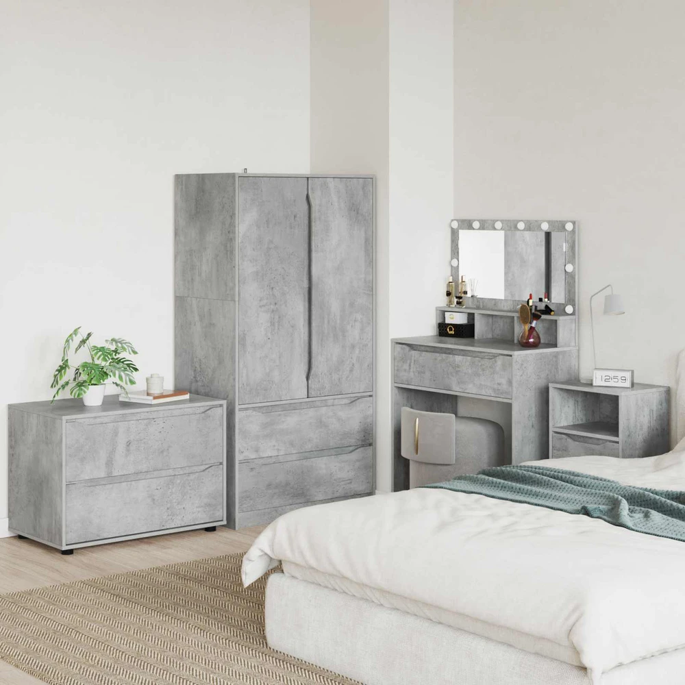 Oppbevaringsskap 80 x 48 x 57 cm Apdirbta mediena Betono pilka