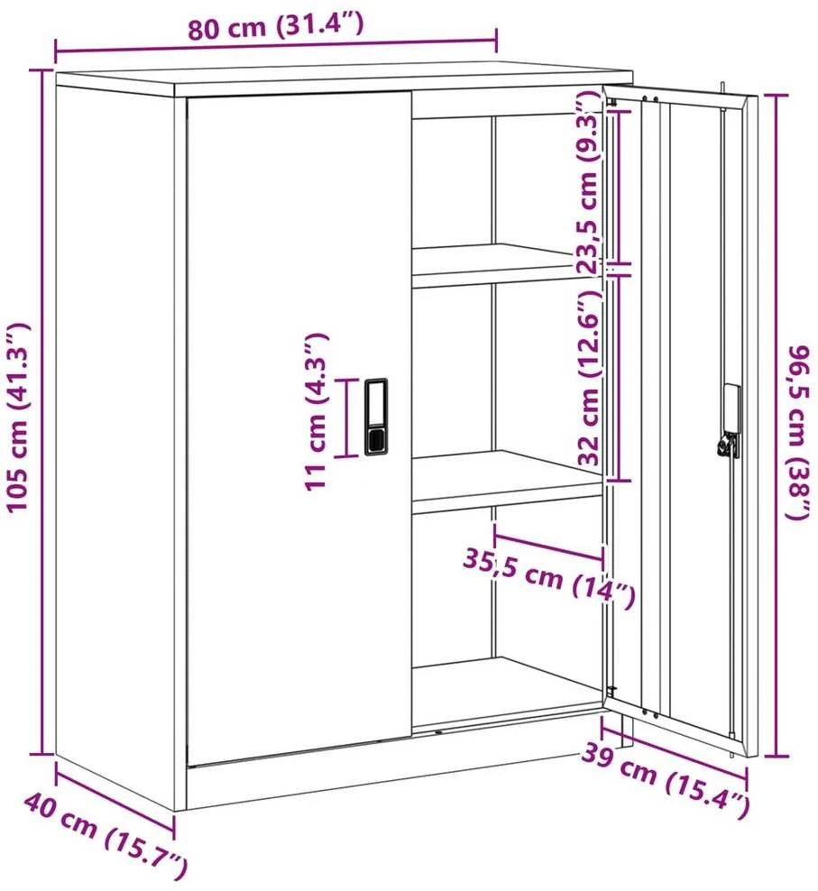 Oppbevaringsskap Baltas 80 x 40 x 105 cm Plienas