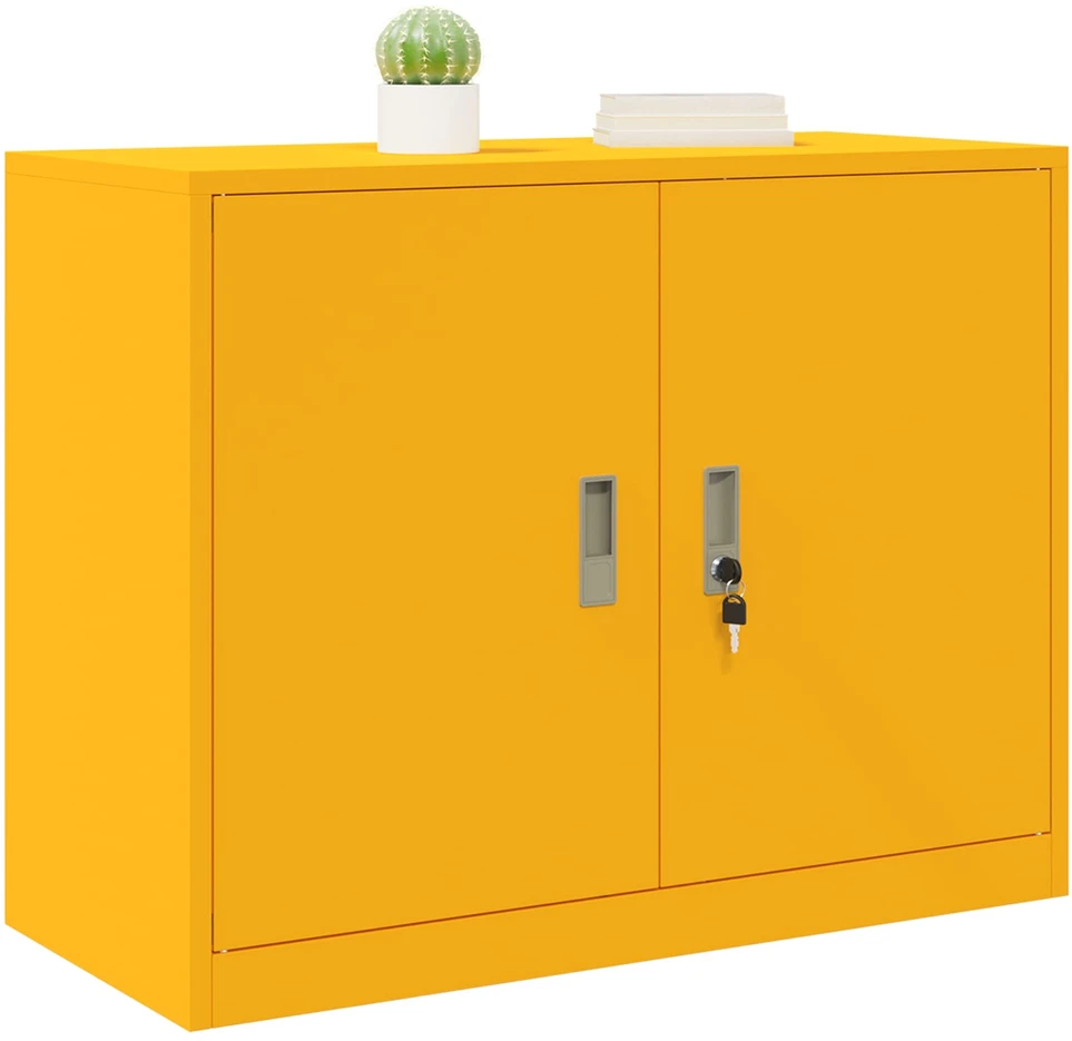 Oppbevaringsskap Garučių geltona 90 x 40 x 70 cm Plienas