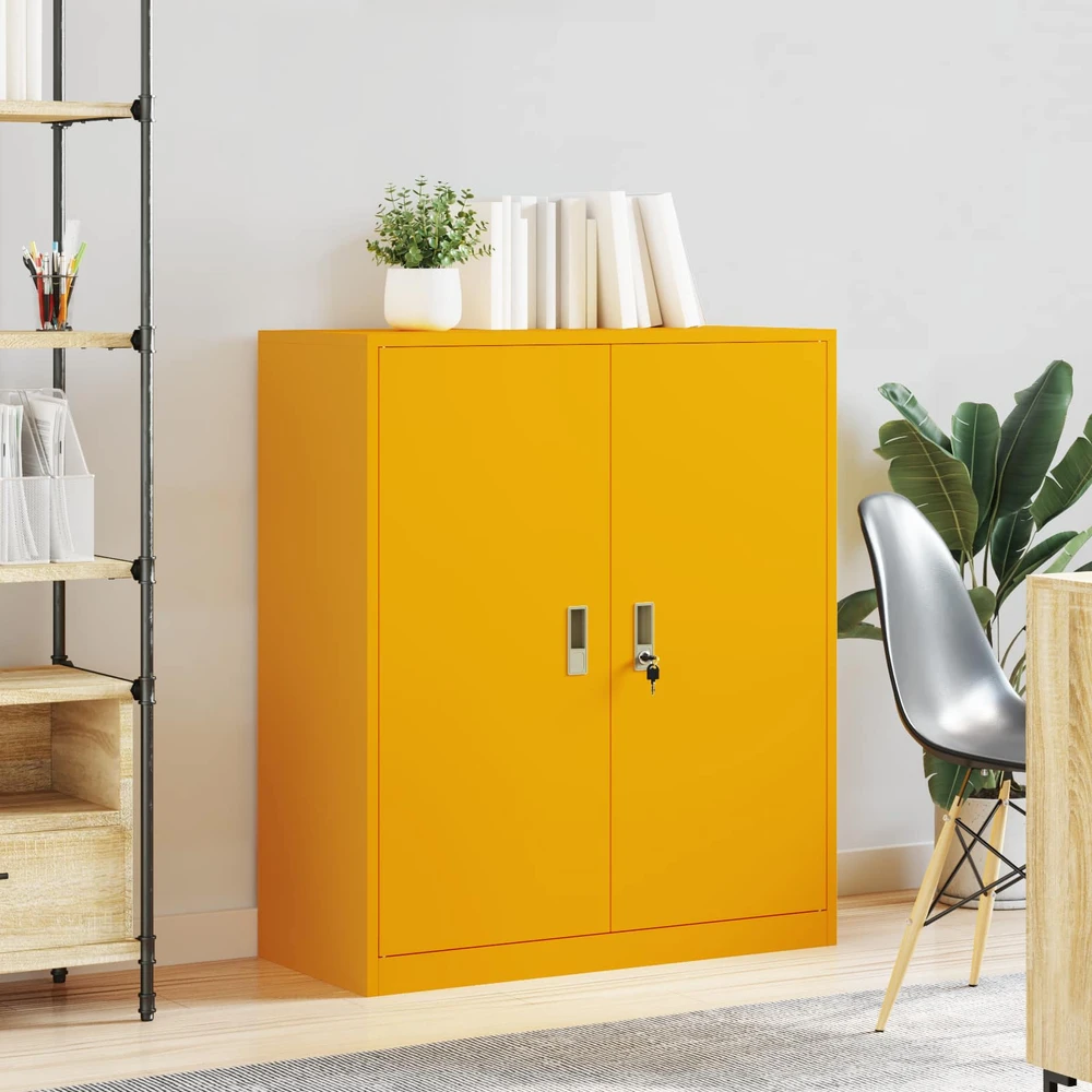 Oppbevaringsskap Garučių geltona 90 x 40 x 105 cm Plienas