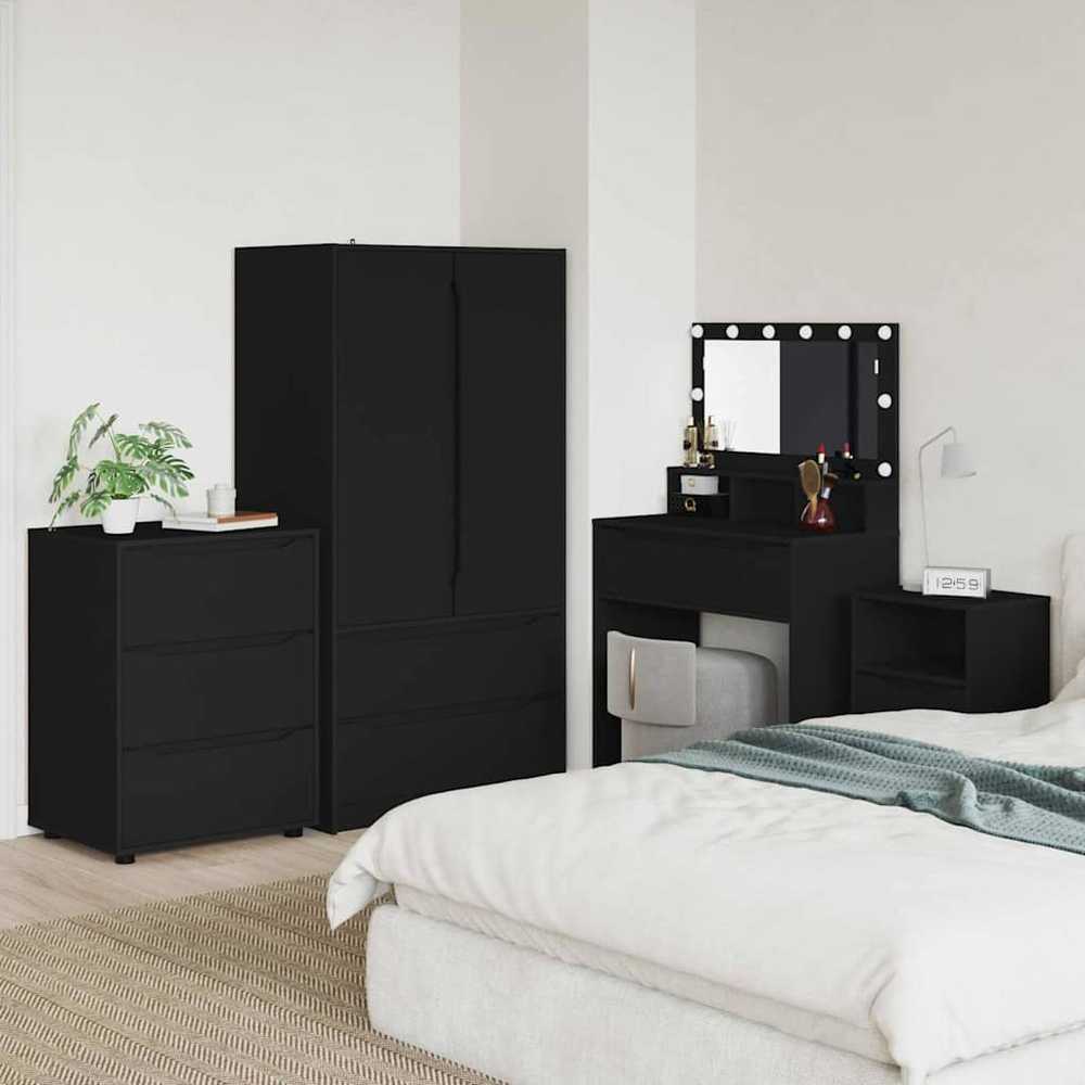 Oppbevaringsskap 60 x 48 x 81 cm Apdirbta mediena Juoda