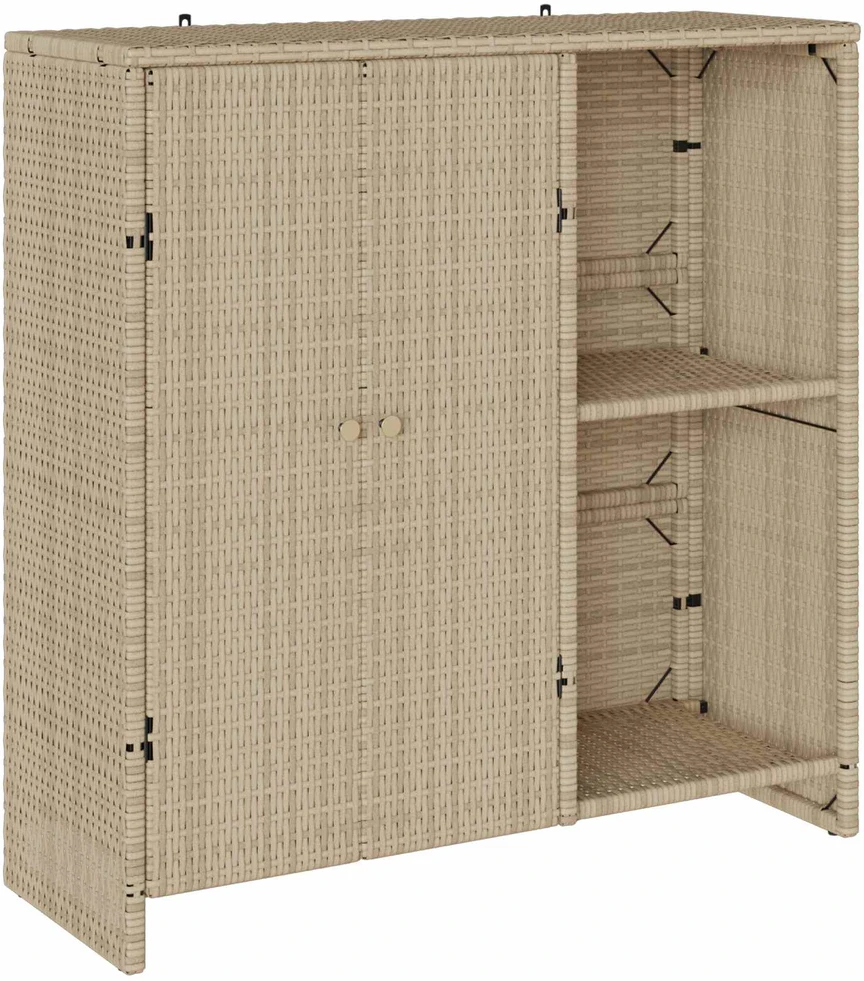 Oppbevaringsskap su lentyna Smėlio 100 x 36 x 102 cm Ratanas