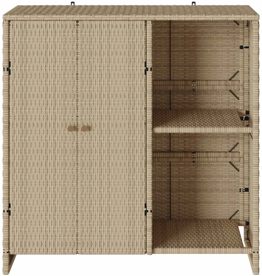 Oppbevaringsskap su lentyna Smėlio 100 x 36 x 102 cm Ratanas