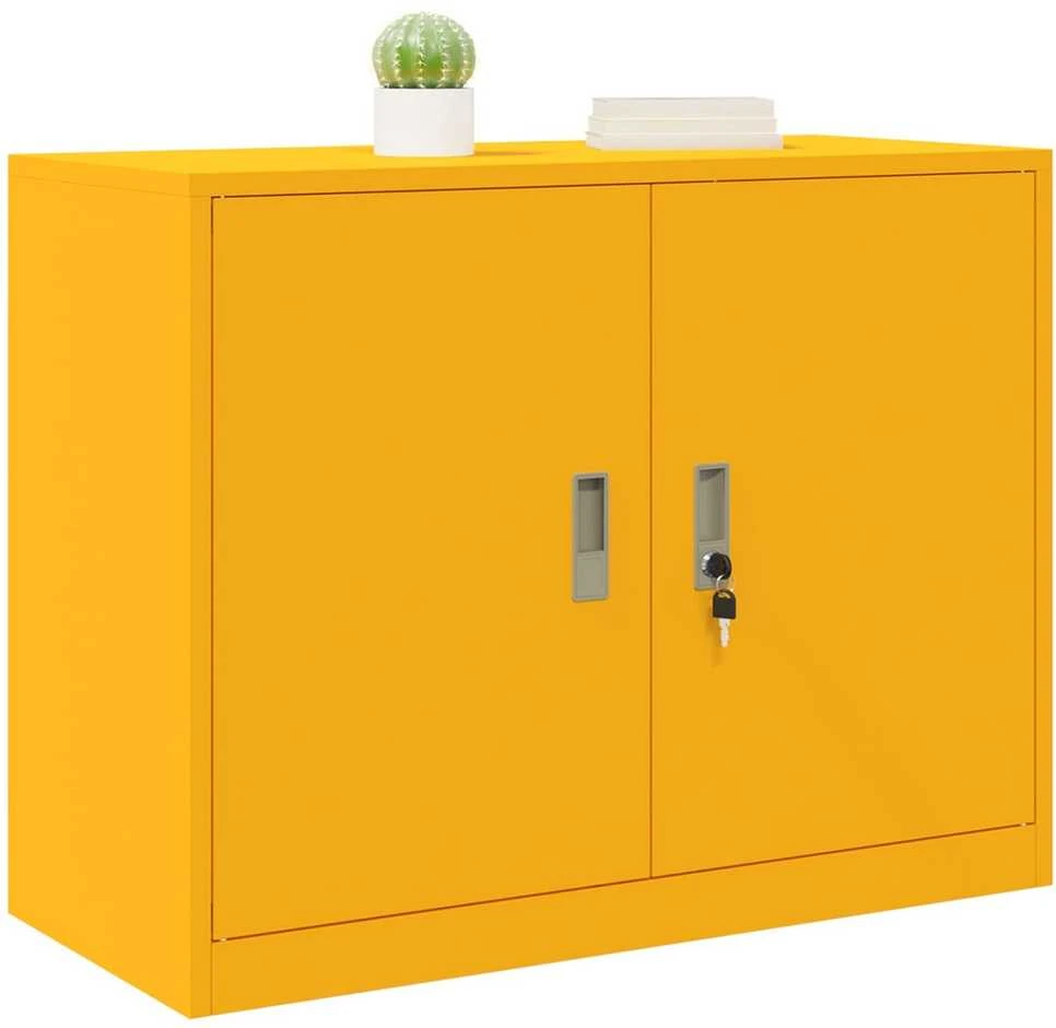 Oppbevaringsskap Garučių geltona 90 x 40 x 70 cm Plienas