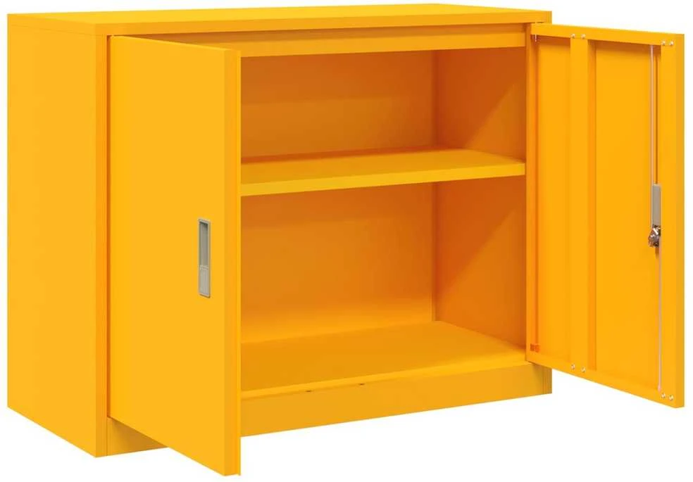 Oppbevaringsskap Garučių geltona 90 x 40 x 70 cm Plienas