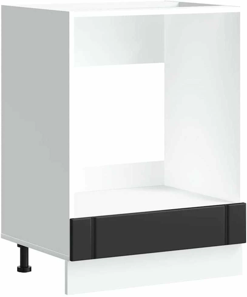 Orkaitės spintelė "Lucca" Juodas Engineered Wood