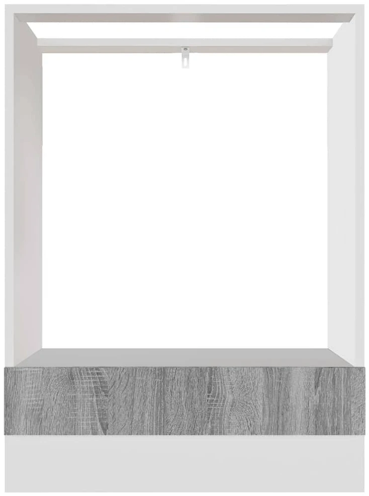 Orkaitės spintelė, pilka ąžuolo, 60x46x81,5cm, apdirbta mediena