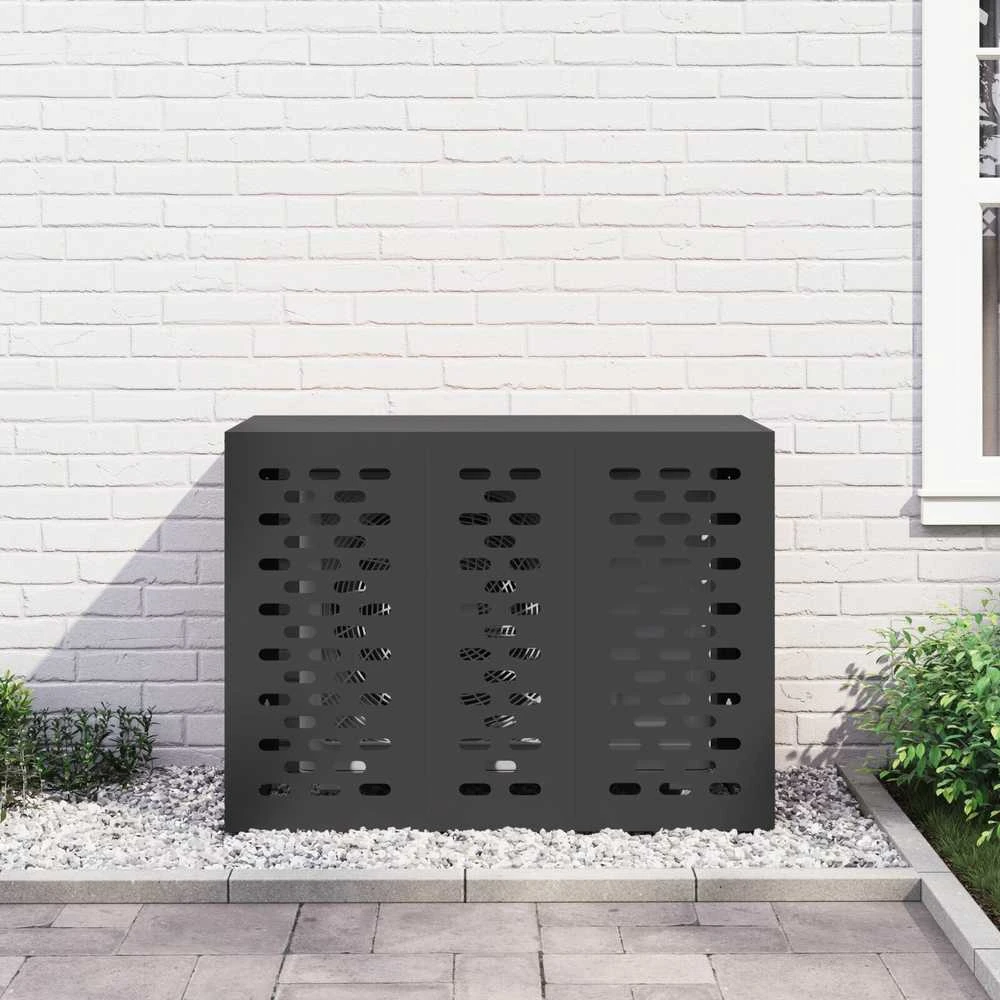 Kondicionierių uždangalas Juoda 110 x 50 x 80 cm Plienas