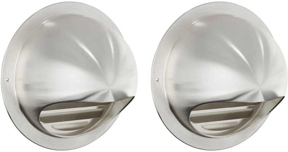 Oro ventiliacijos dangčiai 2 vnt. Sidabrinė 150 mm
