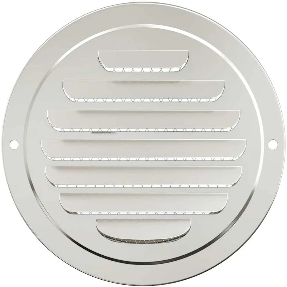 Oro ventiliacijos dangčiai 4 vnt. Sidabro 125 mm