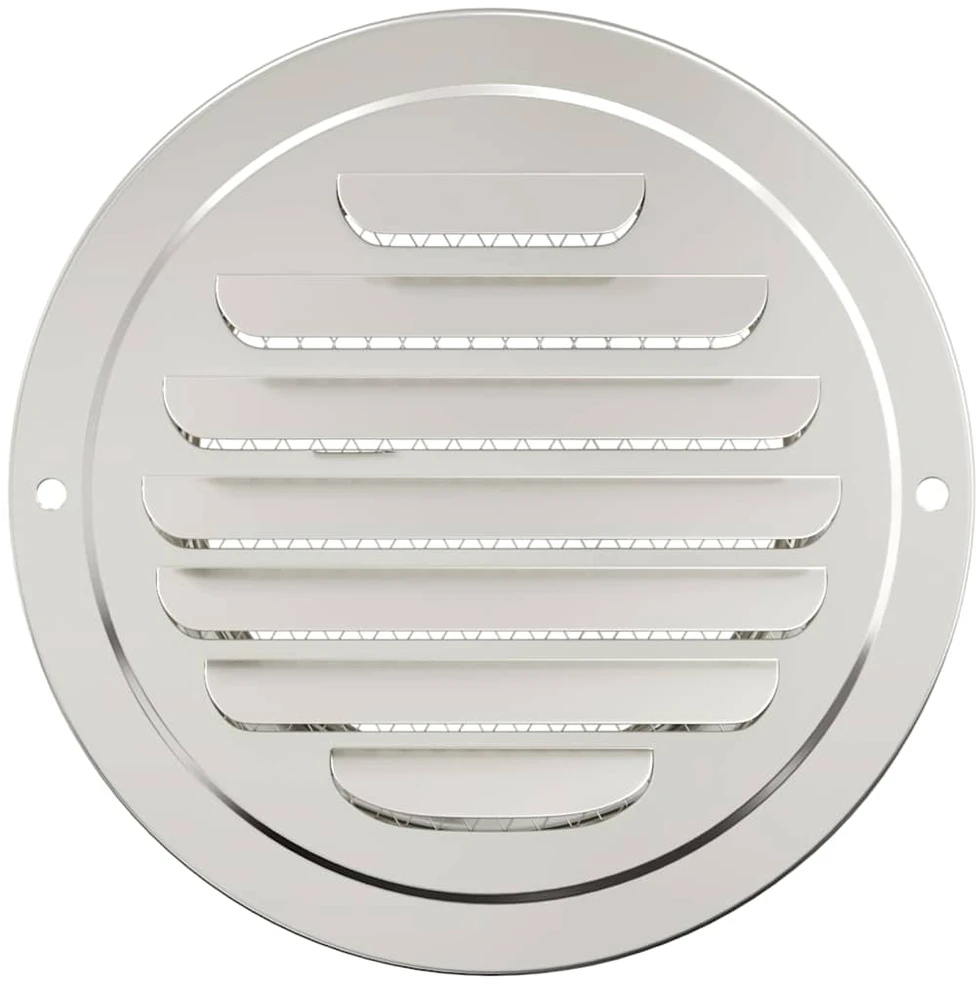 Oro ventiliacijos dangčiai 4 vnt. Sidabro 100 mm