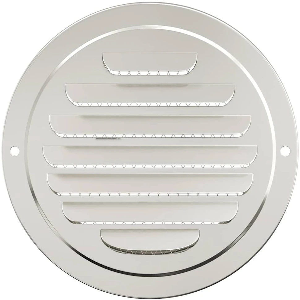 Oro ventiliacijos dangčiai 4 vnt. Sidabro 115 mm