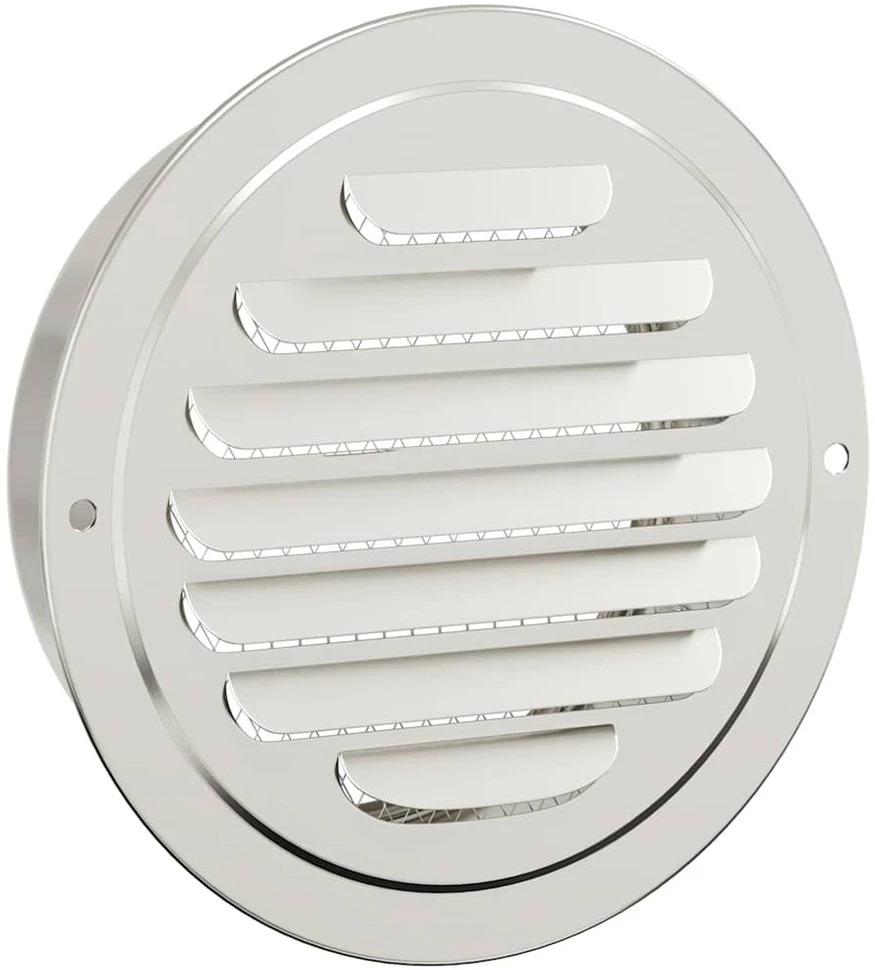 Oro ventiliacijos dangčiai 4 vnt. Sidabro 115 mm
