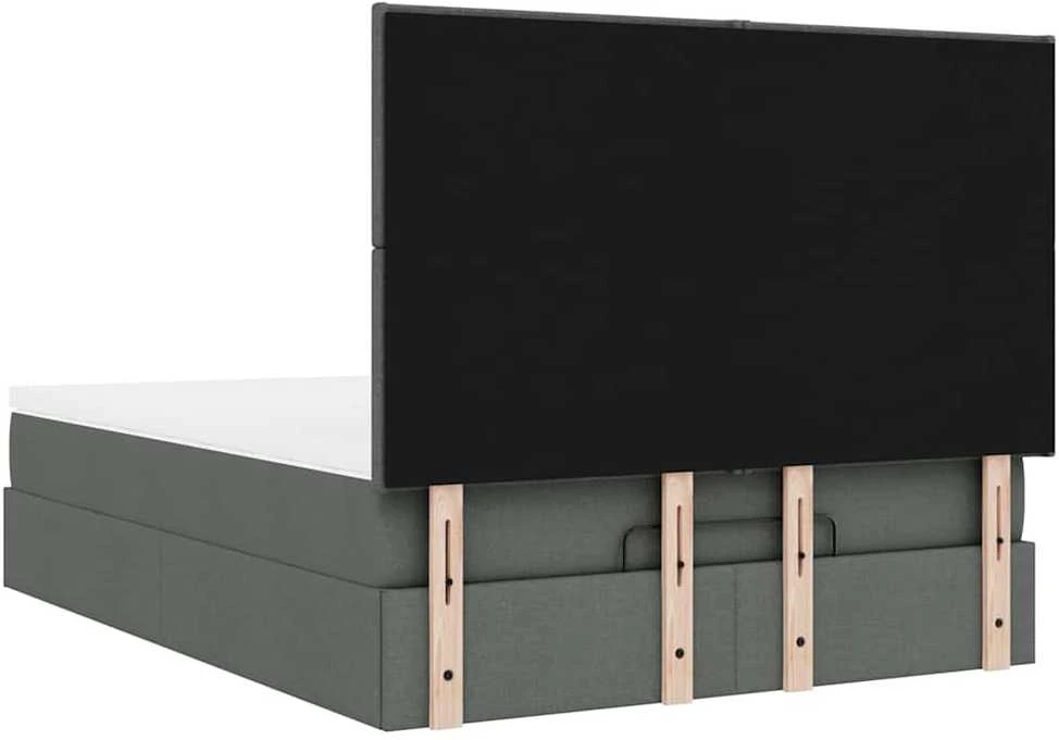 Osmanų lova su čiužiniais ir LED Rožinė 140x190cm Velvet