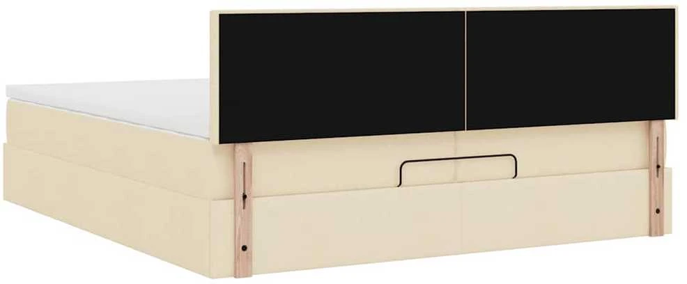 Osmanų lova su čiužinio kremu 200x200 cm audiniu