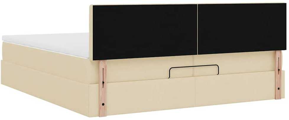 Osmanų lova su čiužinio kremu 200x200 cm audiniu