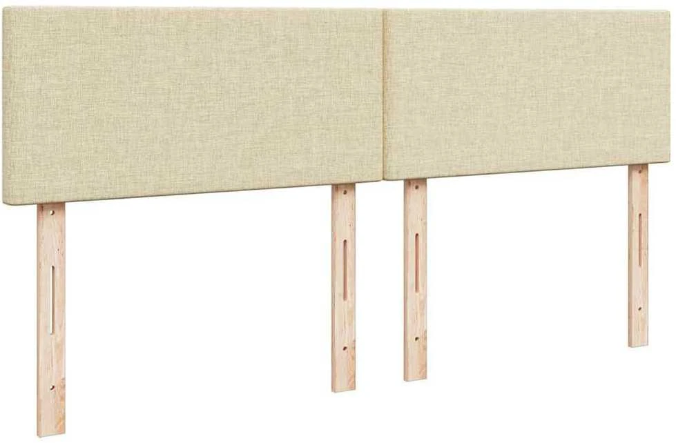 Osmanų lova su čiužiniu ir LED kreminiu 180x200 cm audiniu