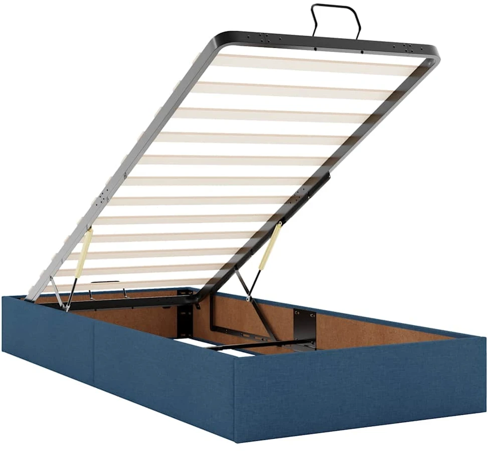 Osmanų lova su čiužiniu ir LED lemputėmis Mėlynas 100x200 cm