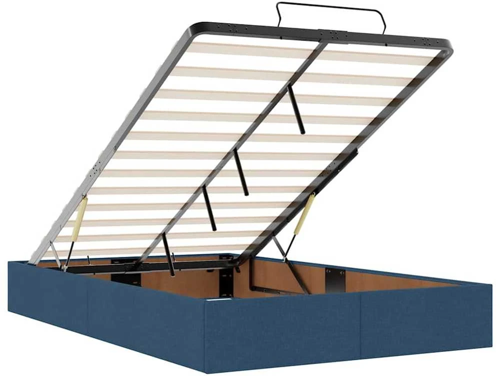 Osmanų lova su čiužiniu ir LED lemputėmis Mėlynas 120x200 cm