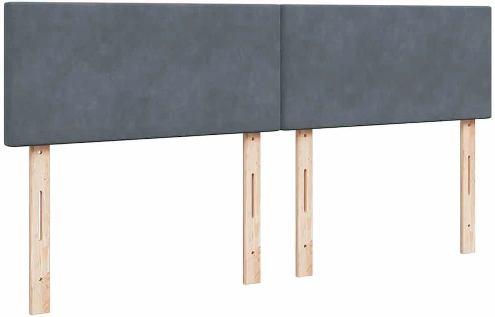 Osmanų lova su čiužiniu ir LED Tamsiai pilka 180x200cm Velvet