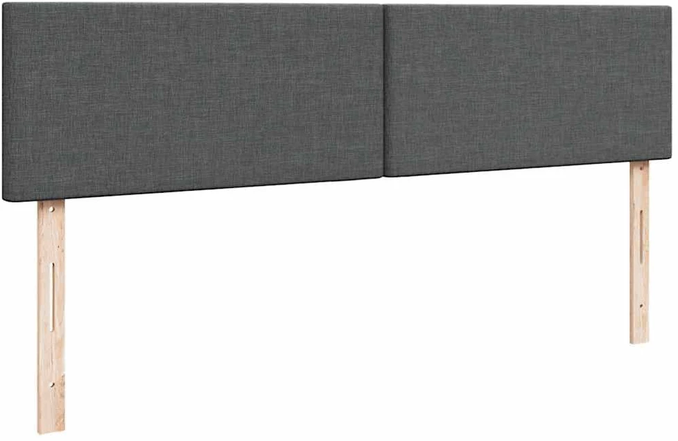 Osmanų lova su čiužiniu ir LED tamsiai pilkas 180x200cm audinys