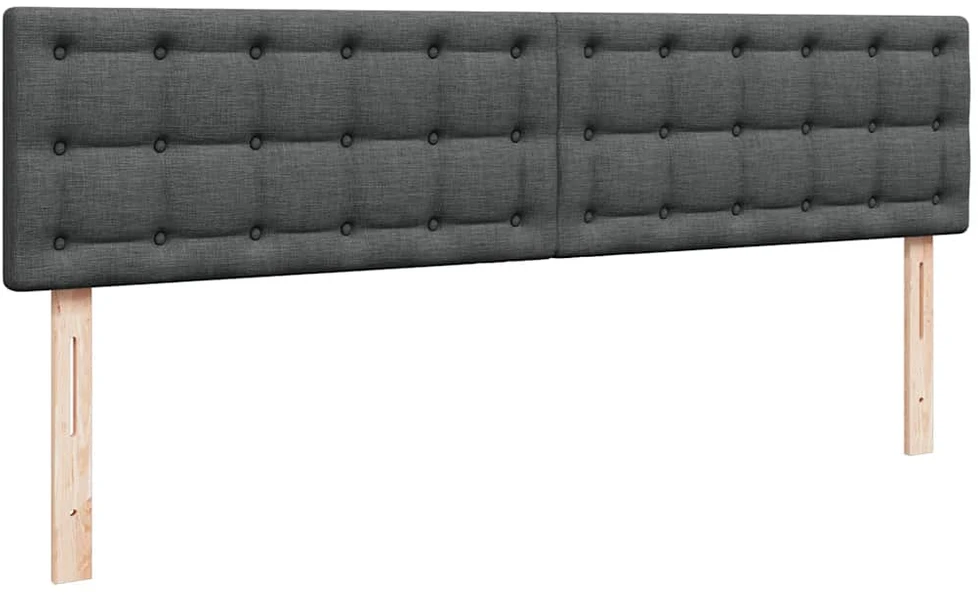 Osmanų lova su čiužiniu ir LED tamsiai pilkas 180x200cm audinys