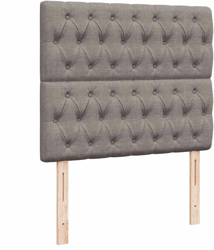 Osmanų lova su čiužiniu ir LED, taupe sp., 120x190cm, audinys