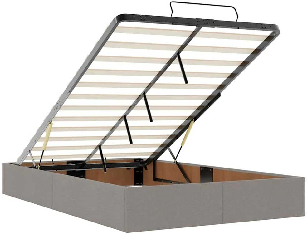 Osmanų lova su čiužiniu ir LED, taupe sp., 120x190cm, audinys