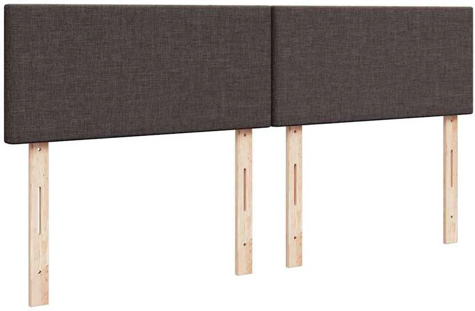 Osmanų lova su čiužiniu Tamsiai rudas 200x200 cm Audinys
