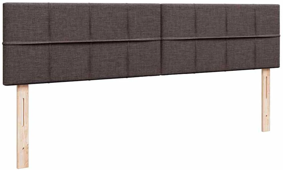 Osmanų lova su čiužiniu Tamsiai rudas 200x200 cm Audinys