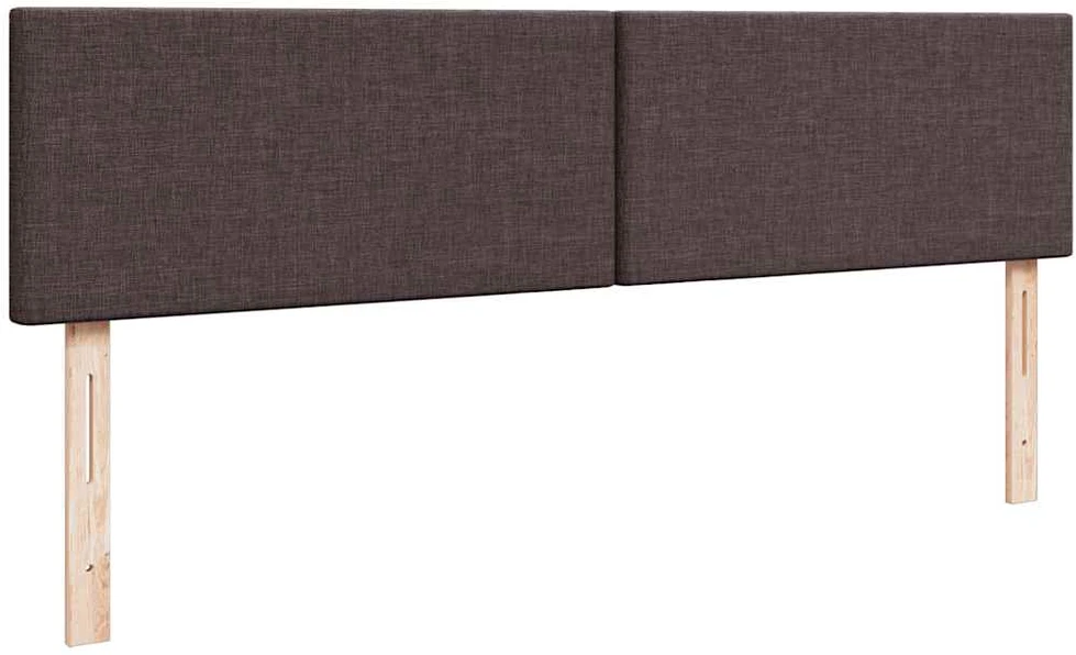 Osmanų lova su čiužiniu Tamsiai rudas 200x200 cm Audinys