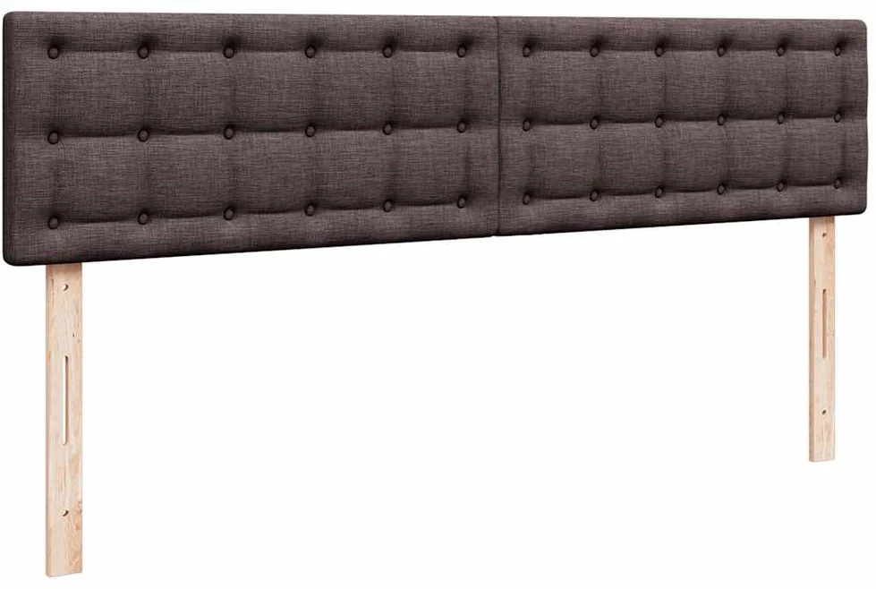 Osmanų lova su čiužiniu Tamsiai rudas 200x200 cm Audinys