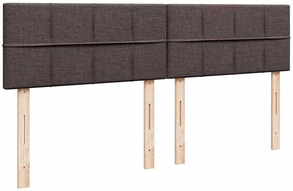 Osmanų lova su čiužiniu Tamsiai rudas 200x200 cm Audinys