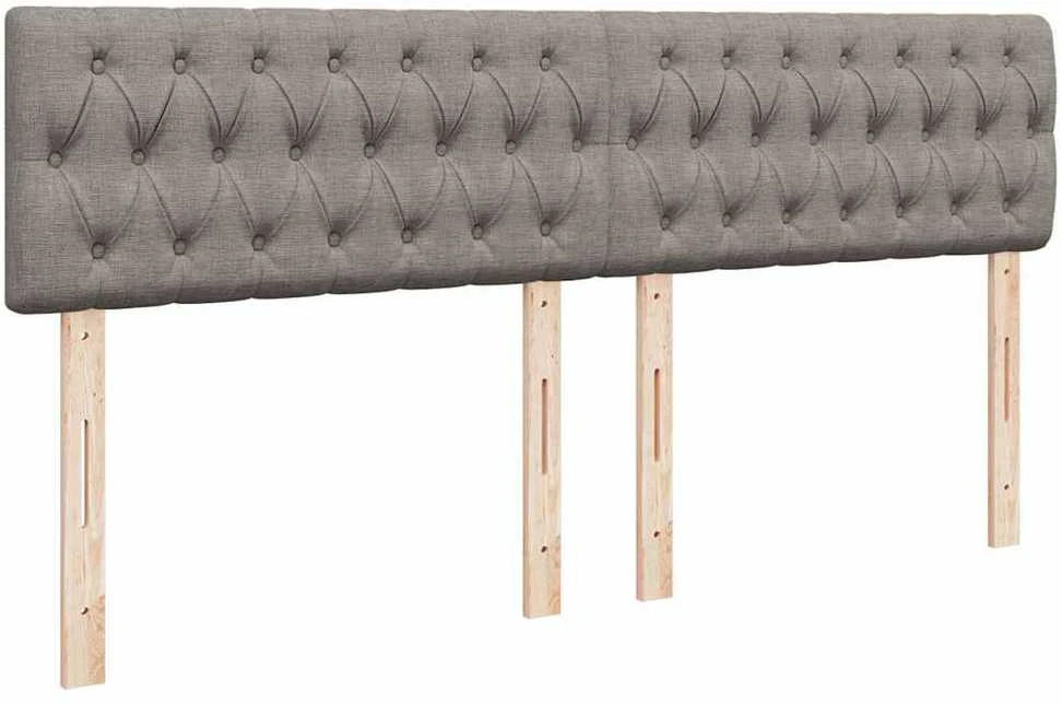 Osmanų lova su čiužiniu Taupe 200x200 cm Audinys