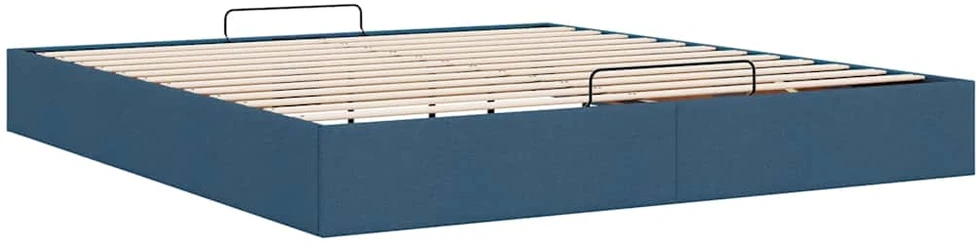 Osmanų lovos rėmas be čiužinio Mėlynas 200x200 cm audinys