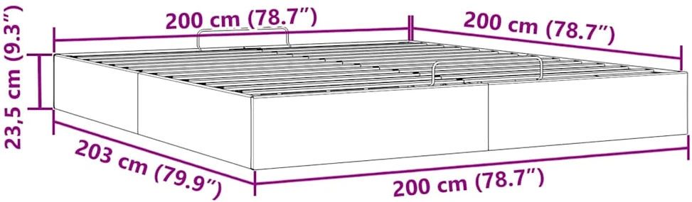 Osmanų lovos rėmas be čiužinio Tamsiai mėlynas 200x200cm Velvet
