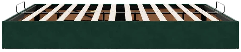 Osmanų lovos rėmas be čiužinio Tamsiai žalias 180x200 cm Velvet