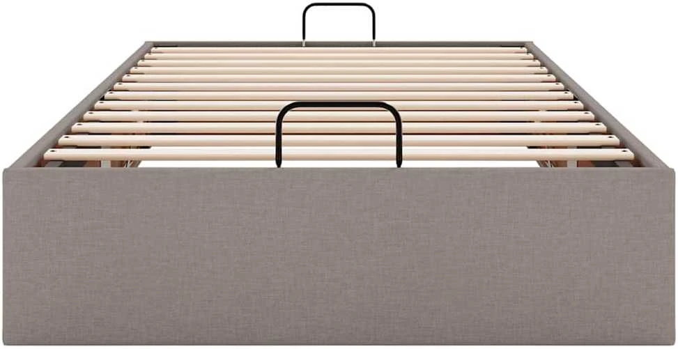 Osmanų lovos rėmas be čiužinio, taupe, 100x200cm, audinys